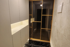 오산 아파트 인테리어: 폴리싱 바닥타일로 빛나는 고급 거실 리모델링